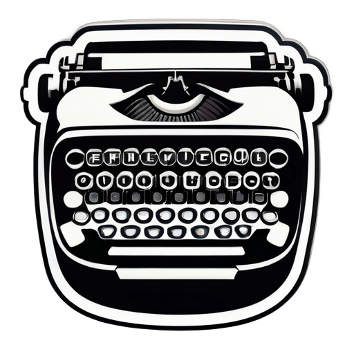 Autocollant de touches de machine à écrire vintage sticker