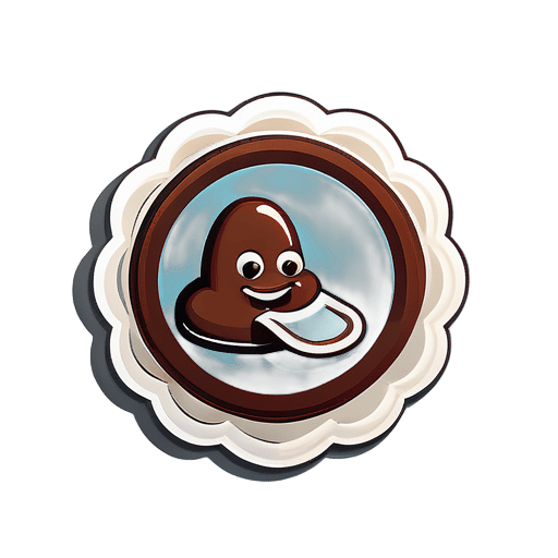 logo for company that mails poop sticker