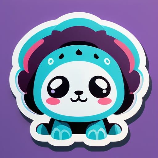 Adorable chat-poulpe sticker