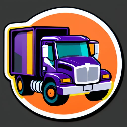 Crea una pegatina de camión pesado con el logotipo de Traxon en ella sticker