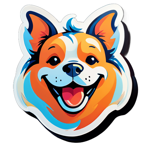 dog smile sticker