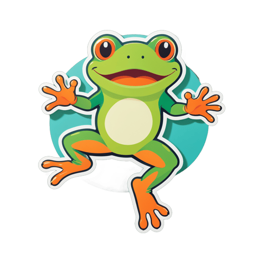 Jumping Frog sticker
