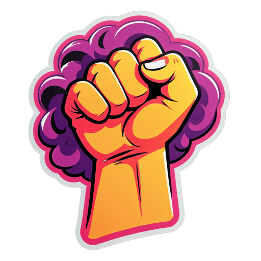 Fierce Feminist Fist sticker