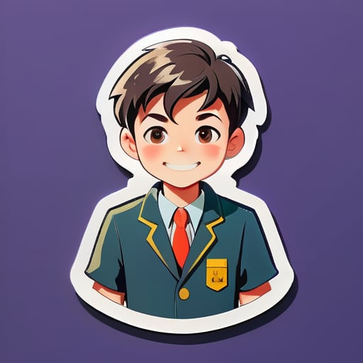 A schoolboy sticker