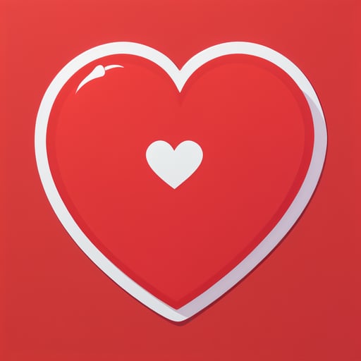 corazón rojo sticker
