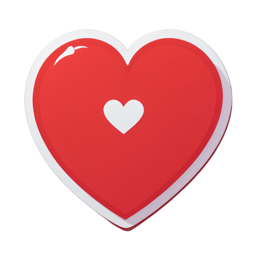 red heart sticker