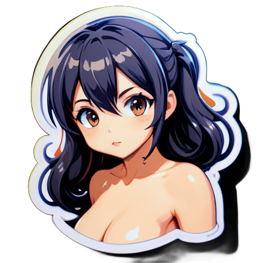 nude anime girl sticker