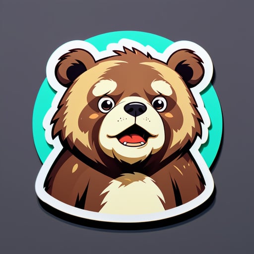 担忧的熊表情包 sticker