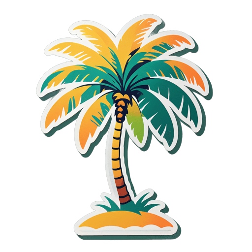 'Árbol de palma balanceándose' sticker