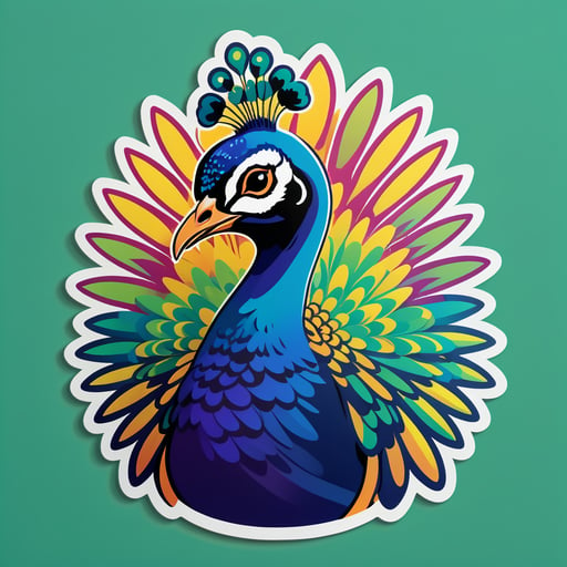 Proud Peacock Meme sticker