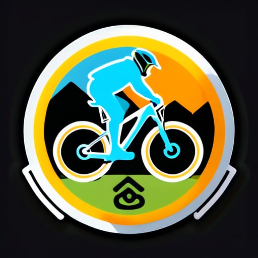 关于山地自行车如下坡俱乐部“de charme” sticker