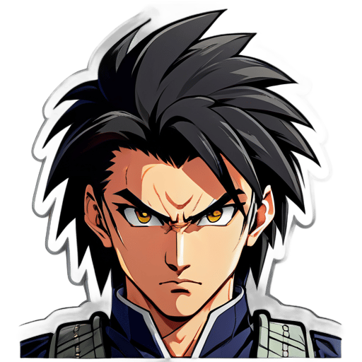 Hair Style: Hayato's hair is short and jet black, styled in a traditional samurai fashion with a slight spiky texture.
Eyes Style: His eyes are intense and piercing, with a determined gaze that reflects his warrior spirit. They are almond-shaped and framed by strong brows.
Facecut: Hayato has a strong and angular face with a chiseled jawline, giving him a stern and determined expression. His facia sticker