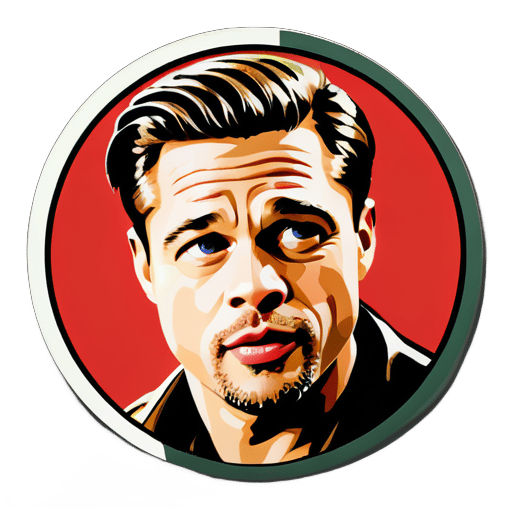 Brad Pitt in inglorious basterds sticker