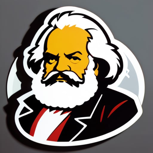 Karl Marx super héroe sticker