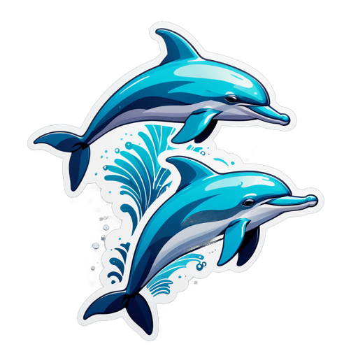 Substantial Pearl Dolphins sticker
