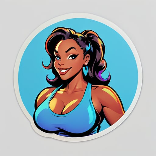 Miles with big tits sticker
