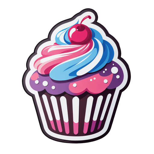 Leckerer Cupcake sticker