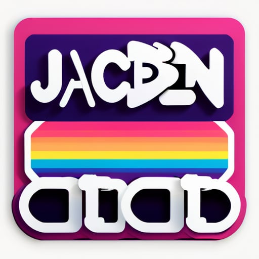 Autocollant avec le nom Jaden sticker