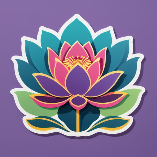 Blühender Lotus sticker