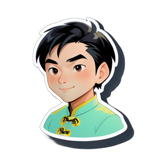 A gentle Chinese male sticker