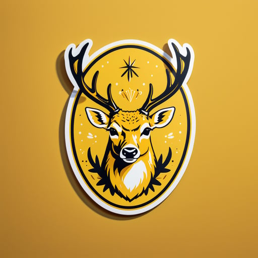 Stout Mustard Deer sticker