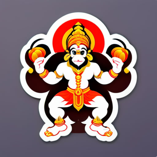 hanuman god  sticker
