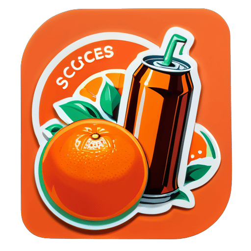 Orange, cola, and oranges, can succeed sticker