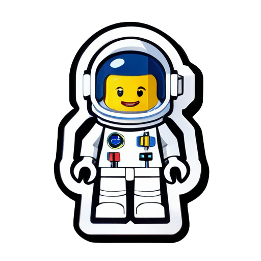 un astronaute en lego sticker