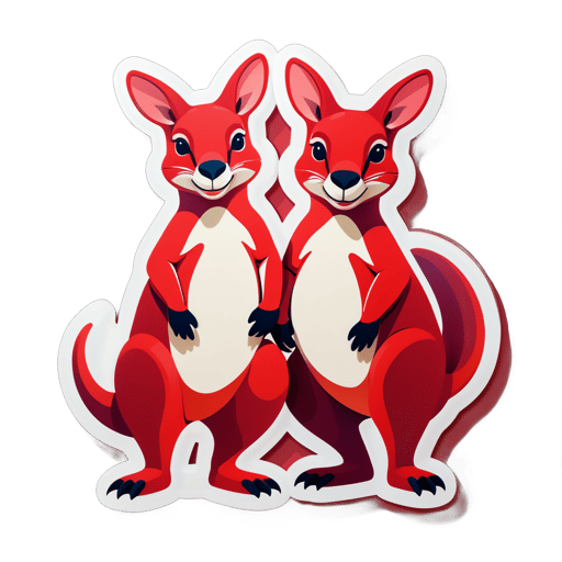 Plump Crimson Kangaroos sticker