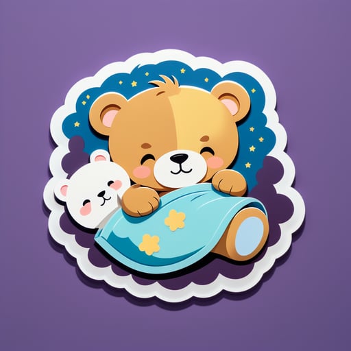Sleepy Time Teddy sticker