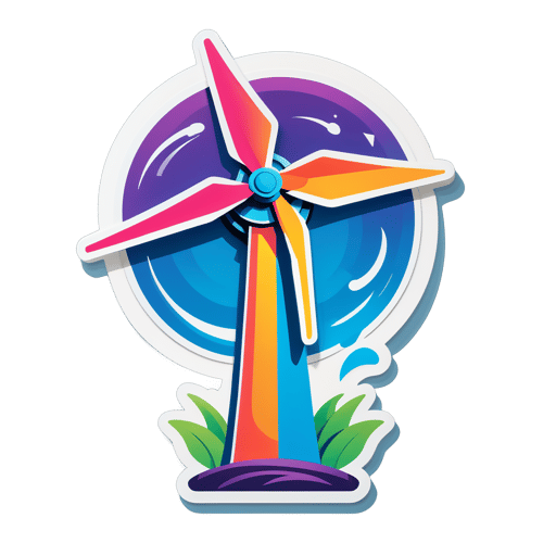 Wind Turbine sticker