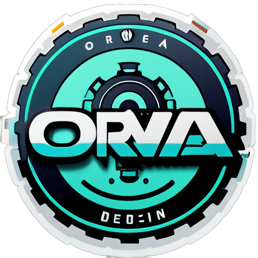 Logo with the name orwa engineering design sticker