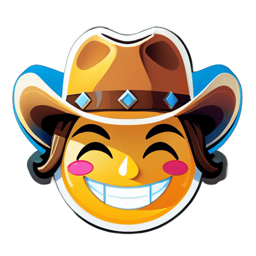 Emoji Smiling Face Cowboy Hat sticker
