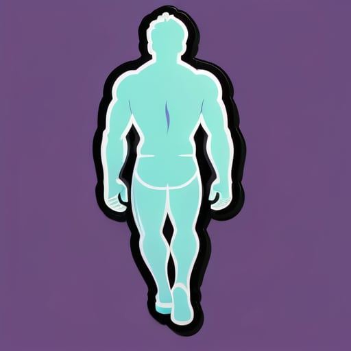 The silhouette of a man appeared in a lingerie shop for women sticker