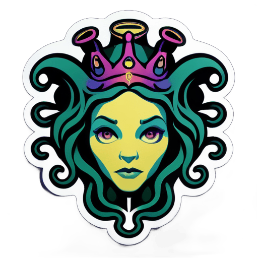 queen medusa sticker