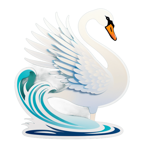 Graceful Swan sticker