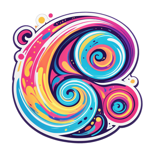 Abstract Paint Swirls sticker