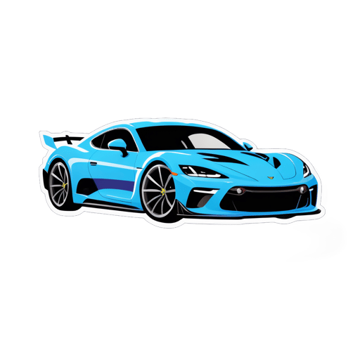 Sleek Sports Car sticker