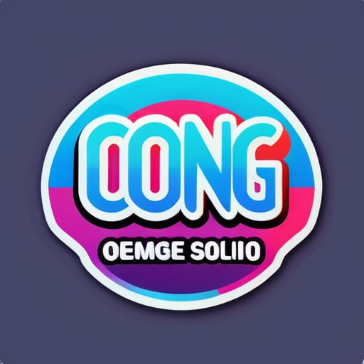 創建一個以公司名稱 OMG 為主題的標誌，標誌文字為 One Man Group sticker
