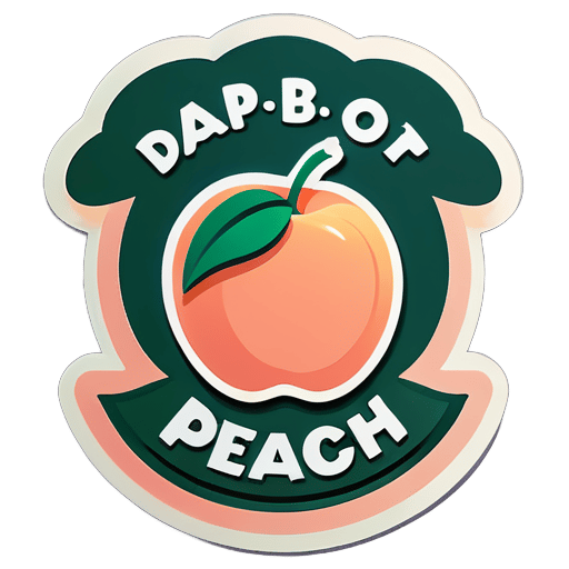 Dad of the peach sticker