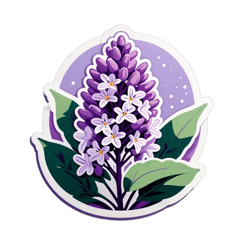 Purple Lilac Blooming in Spring sticker