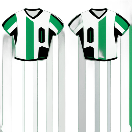 Hincha de fútbol camisetas verde y blanca rayas verticales  sticker