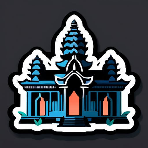 Crea un sticker de Angkor Wat para mí sticker