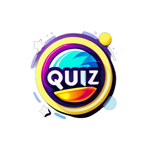 Quizz game logo sticker