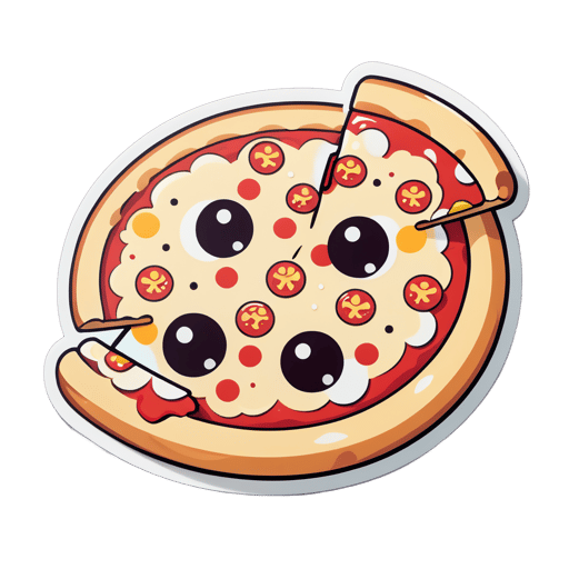 Pizza fofa sticker
