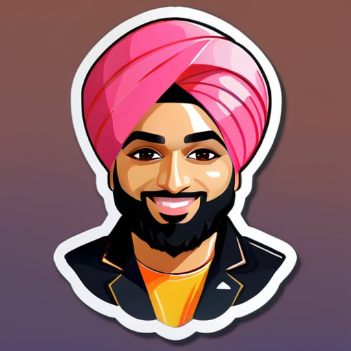 
"Please generate a sticker of Karan Aujla, the Punjabi Indian singer." sticker
