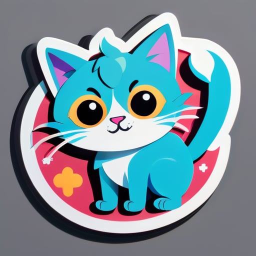 Create plane on a cat sticker