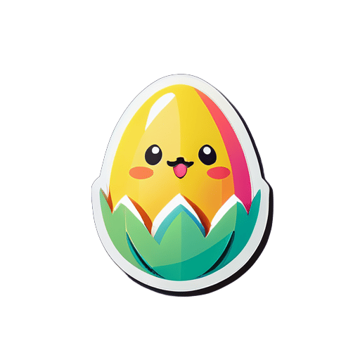 happy easter day sticker