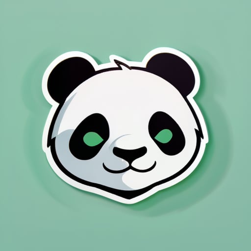 Panda fuma bambu sticker