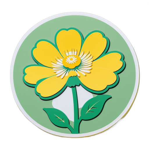 Blossoming Buttercup Bliss sticker